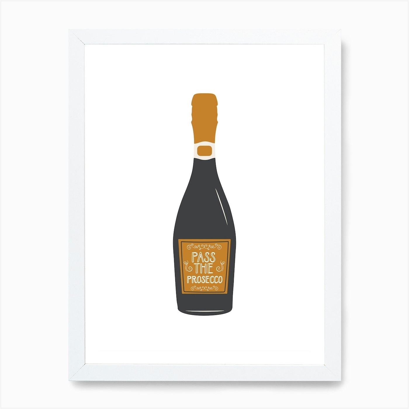 Prosecco Art Print Framed Wall Art Poster Canvas Print Picture - Picture 3 of 4