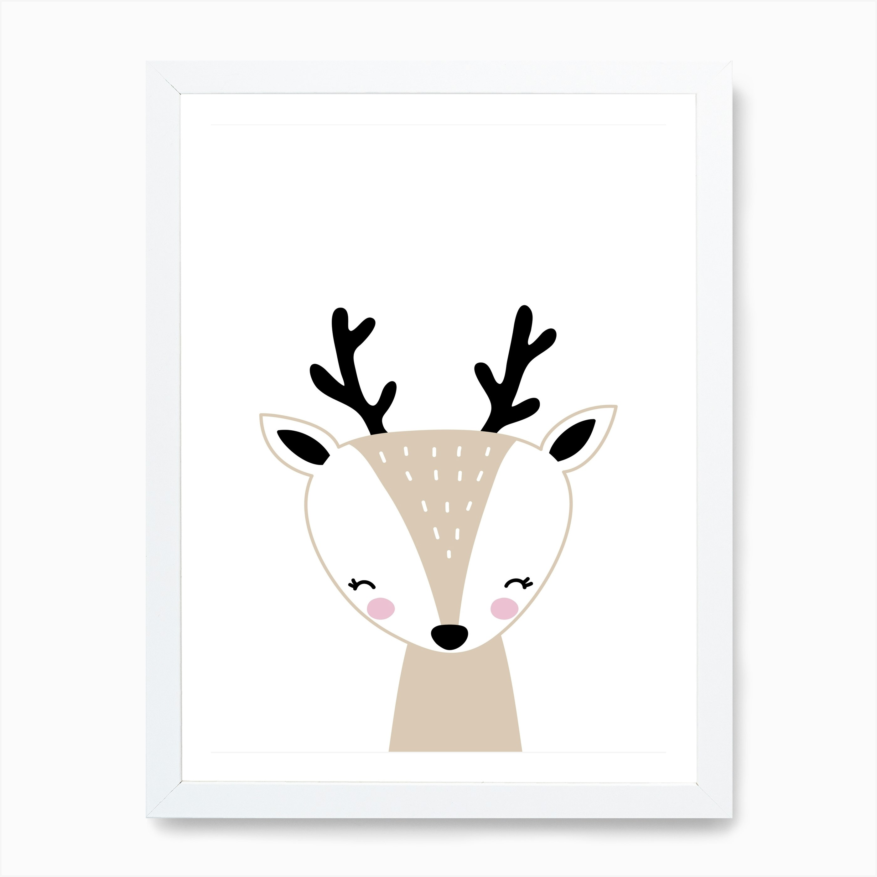 Scandi Reindeer Art Print By Pixy Paper Fy