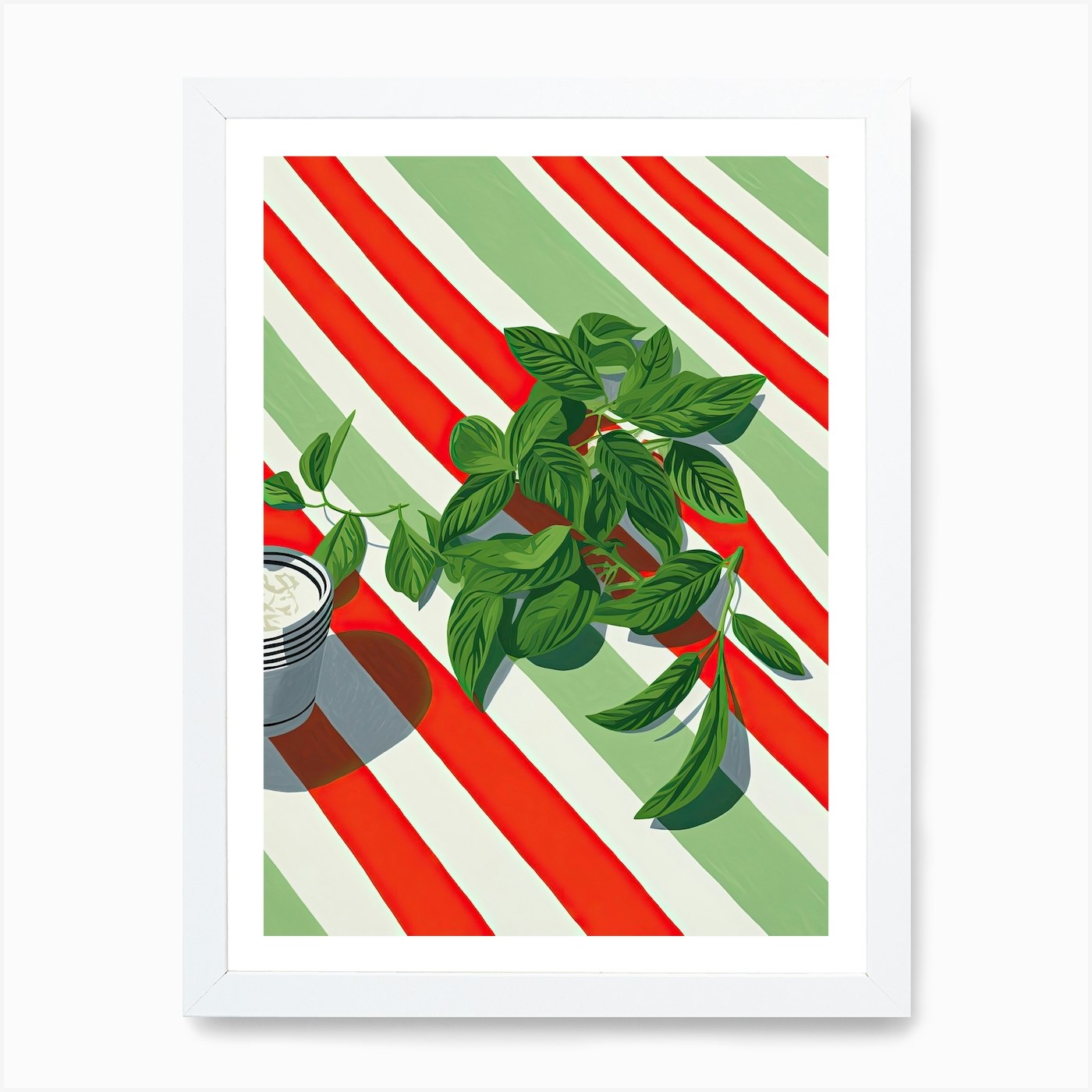 Basil Summer Illustration 9 Art Pri Framed Wall Art Poster Canvas Print Picture - Picture 3 of 4