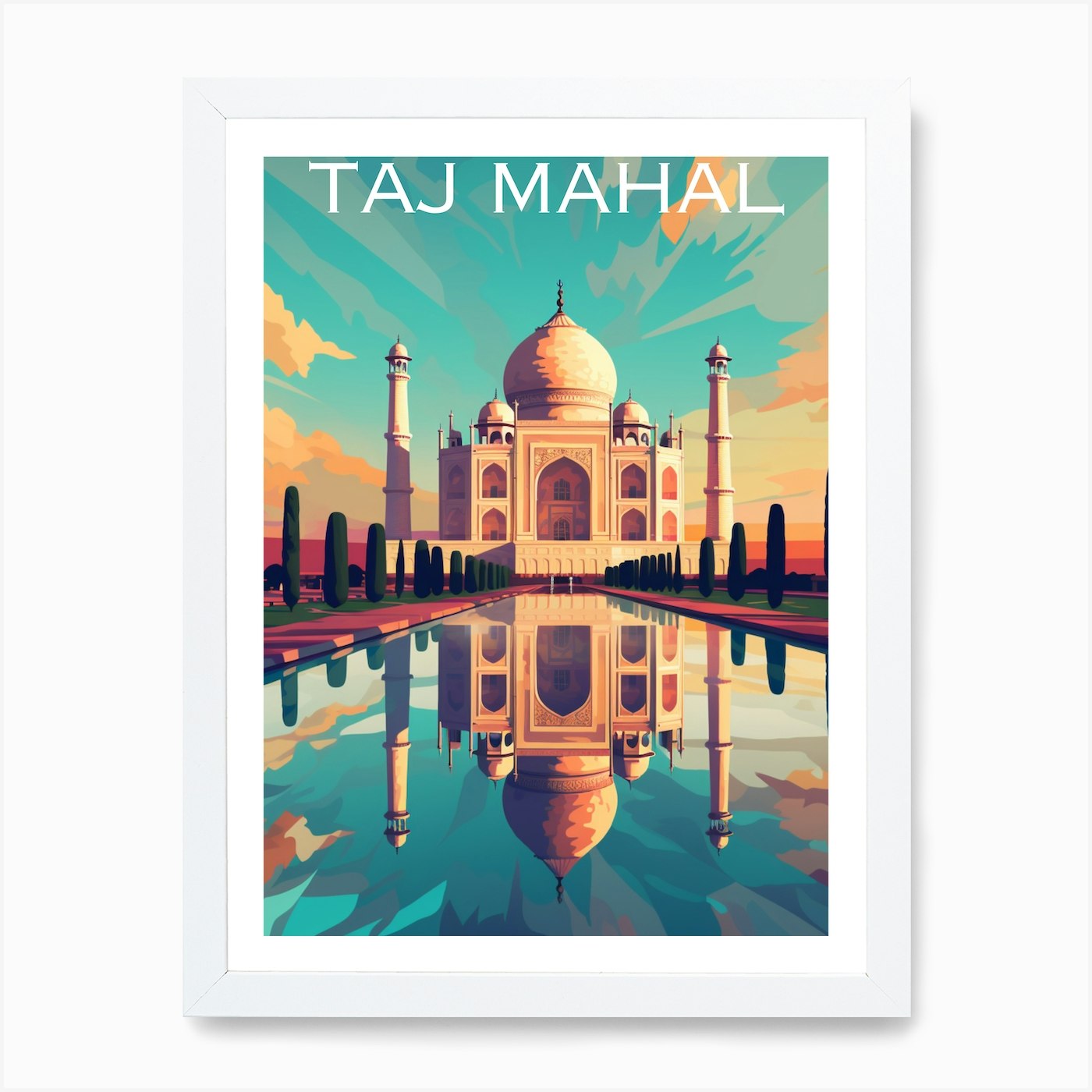 Buy Taj Mahal Blues Folk Art Concert Poster 12x18 Online in India