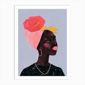 Black Girl With A Turban Art Print