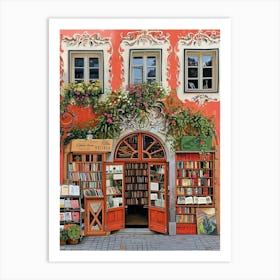 Salzburg Book Nook Bookshop 1 Art Print