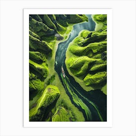 Green Valley Iceland Art Print