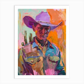 Painting Of A Cowboy 8 Art Print