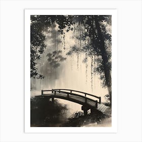 Bridge In The Mist Art Print