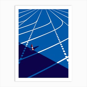 Illustration Of A Running Track Art Print