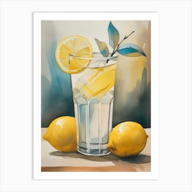 Delicious Cocktail Made With Lemon Juice And Vodka Art Print