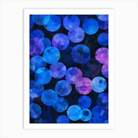 Blue Circles 37 Art Print