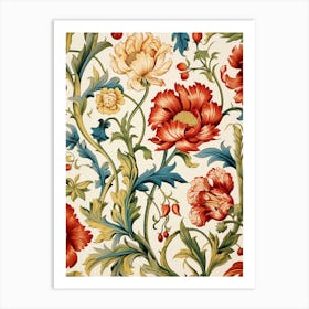 Floral Wallpaper 250 Art Print