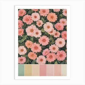 Pink Geraniums Art Print