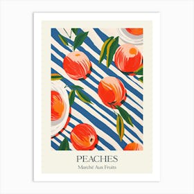 Marche Aux Fruits Peaches Fruit Summer Illustration 2 Art Print