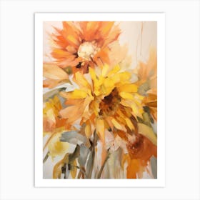 Fall Flower Painting Sunflower 2 Art Print