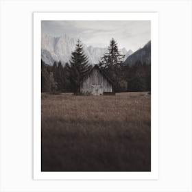 California Mountain Barn Art Print