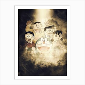 Doraemon Anime Art Print