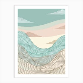 Waves And Clouds Art Print