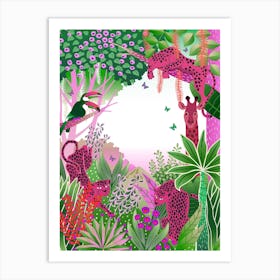 Giraffes In The Jungle Art Print