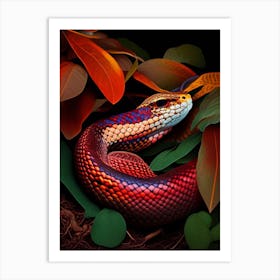 Dwarf Boa Snake Vibrant Art Print