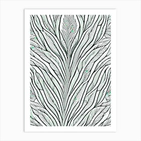 Aloe Vera Leaf William Morris Inspired 2 Art Print