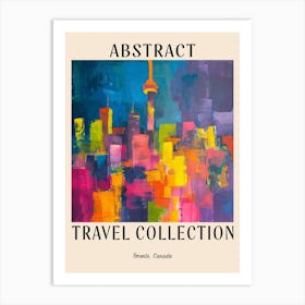 Abstract Travel Collection Poster Toronto Canada 1 Art Print