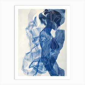 'Blue Woman' 7 Art Print