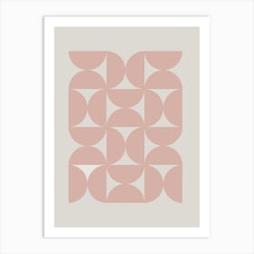 Pink Geometric Pattern Art Print