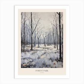 Winter City Park Poster Forest Park St Louis 1 Art Print