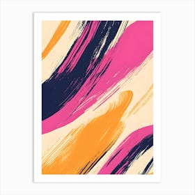 Abstract Brush Strokes 1 Art Print