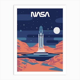 Nasa Rocket Launch Art Print