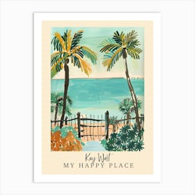 My Happy Place Key West 1 Travel Poster Art Print