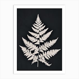 Pattern Poster Silver Lace Fern 4 Art Print