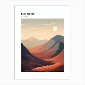 Ben Nevis Scotland 2 Hiking Trail Landscape Poster Art Print
