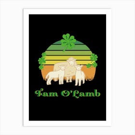 Fam O'Lamb St Patrick's Day Shamrock Art Print