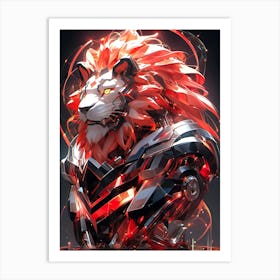 Robot Lion Art Print