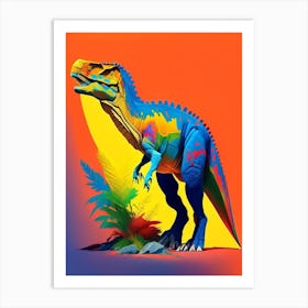 Camptosaurus Primary Colours Dinosaur Art Print