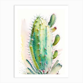 Nopal Cactus Storybook Watercolours 3 Art Print