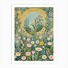 Golden Circle Garden Art Print