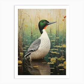 Ohara Koson Inspired Bird Painting Loon 4 Art Print