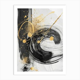 Abstract Black And Gold Canvas Print 19 Art Print