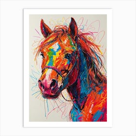 Colorful Horse Art Print