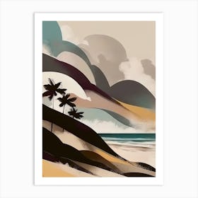 Hawaii - Abstract Minimal Boho Beach Art Print