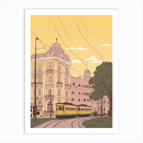 Kolkata India Travel Illustration 3 Art Print