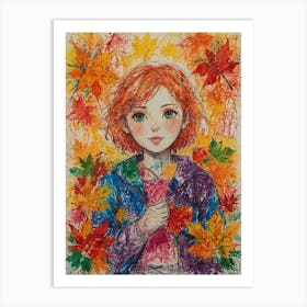Autumn Girl 3 Art Print