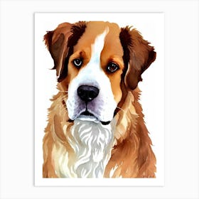 Clumber Spaniel 3 Watercolour Dog Art Print