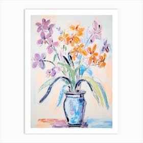 Flower Painting Fauvist Style Orchid 2 Art Print