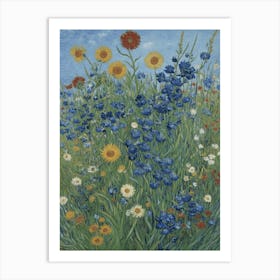 Wild Flowers In The Meadow Art Print