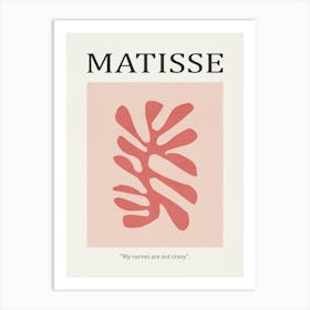 Inspired by Matisse - Red Flower 02 Art Print