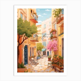 Malaga Spain 10 Illustration Art Print