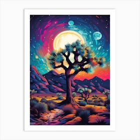 Joshua Tree At Night, Nat Viga Style (3) Art Print