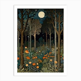 William Morris Night In The Woods 20 Póster