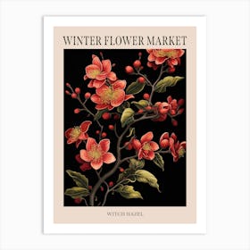 Witch Hazel 4 Winter Flower Market Poster Art Print